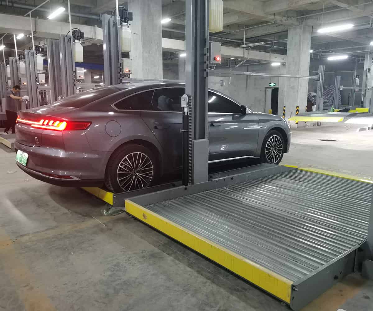 石棉雙層升降橫移機械立體車庫改造