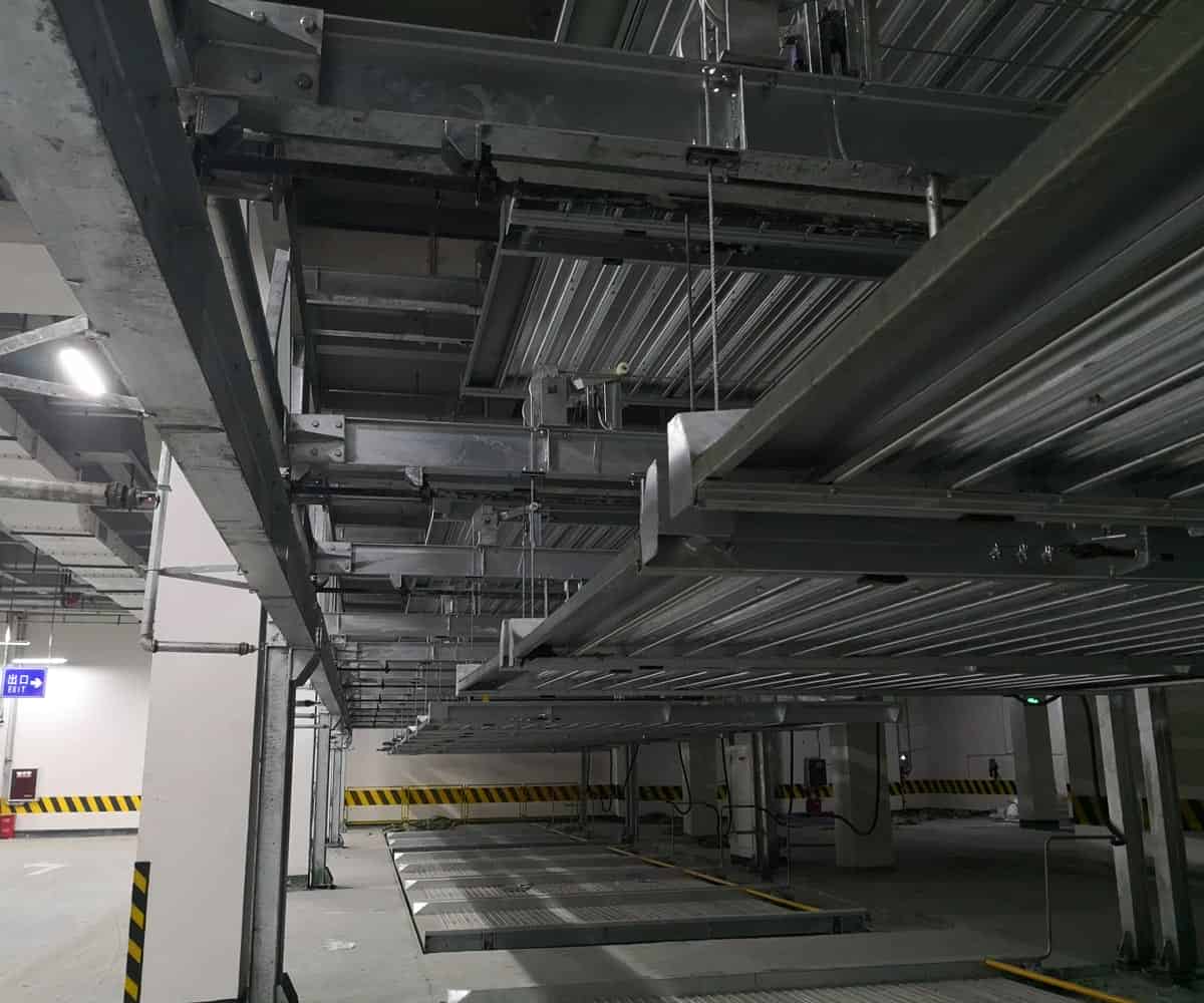 溫江二層升降橫移式立體車庫停車設備